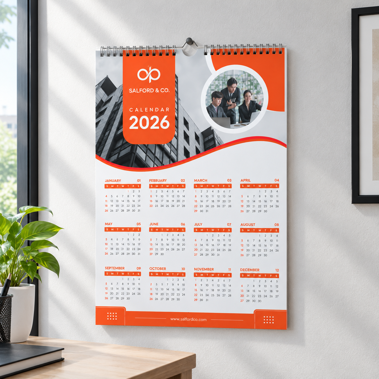 kalender dinding modern 2026