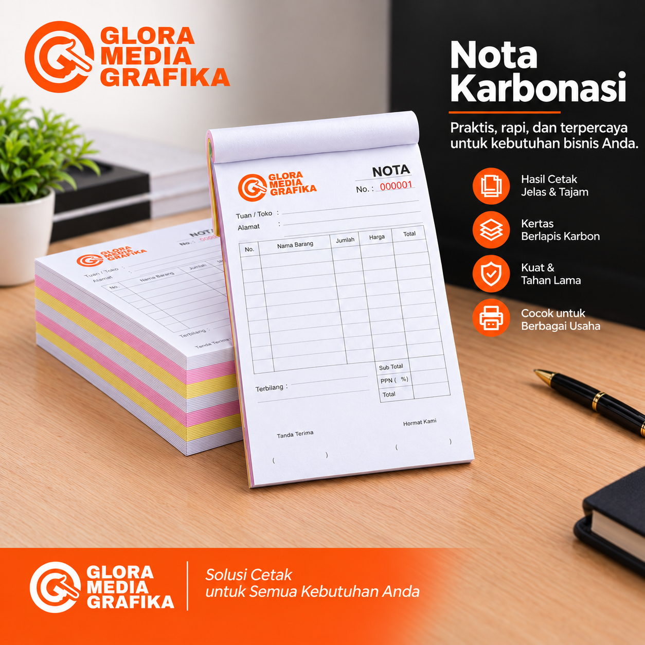 nota karbonasi profesional glora media